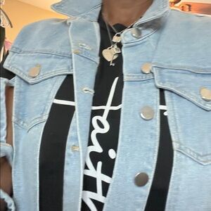 Cutout Denim Jacket